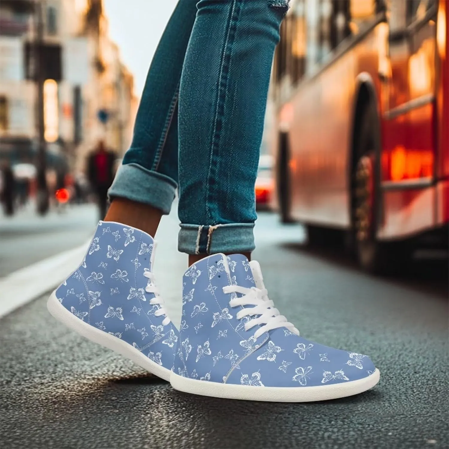 Women's Barefoot Cozy Wide Toe Box High Top Athletic Workout Tennis Shoes Non-Slip Sport Zero Drop Beginners Walking Barefoot Shoes for Ladies US 6-13.5