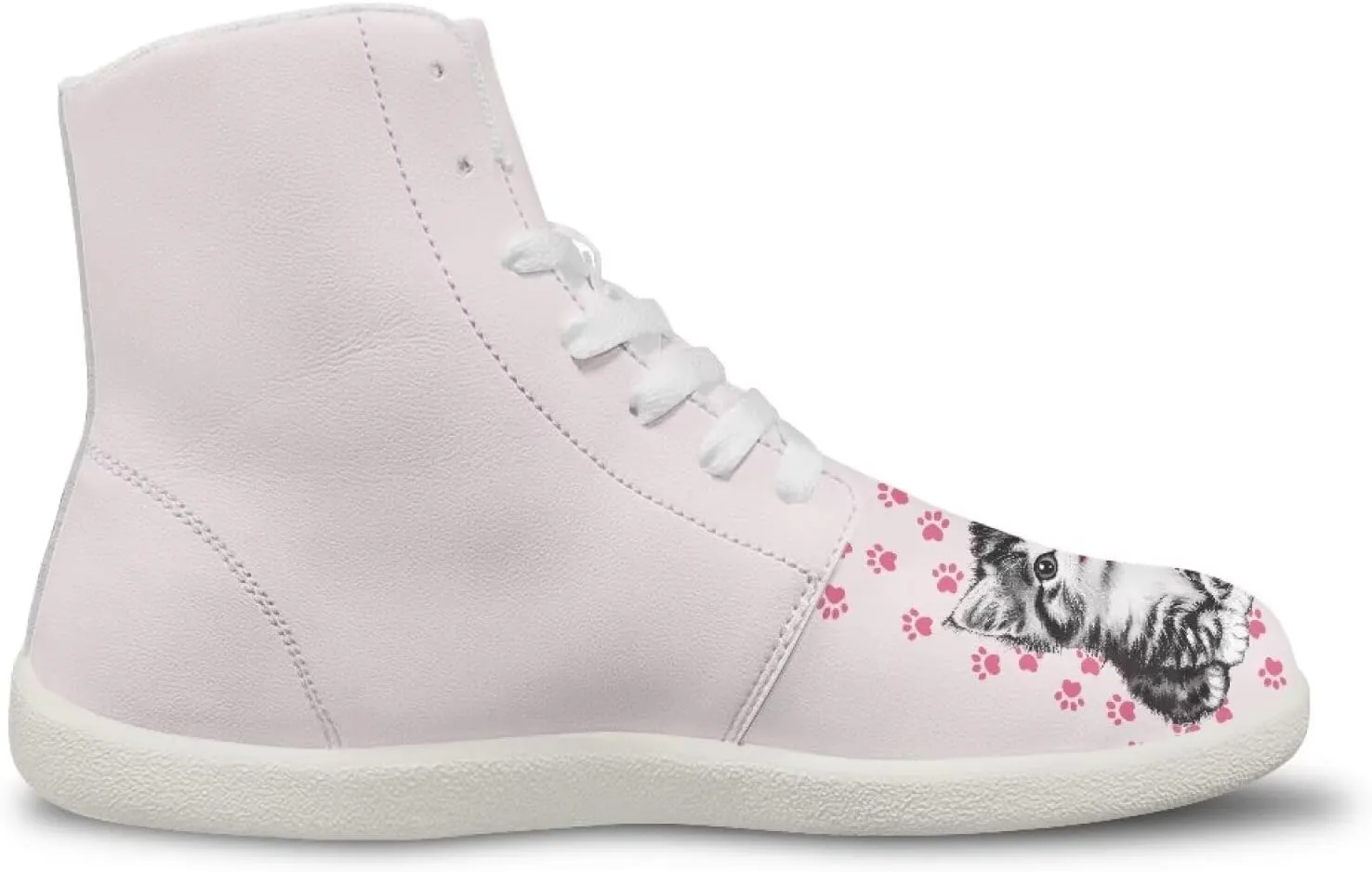 Women's Barefoot Cozy Wide Toe Box High Top Athletic Workout Tennis Shoes Non-Slip Sport Zero Drop Beginners Walking Barefoot Shoes for Ladies US 6-13.5