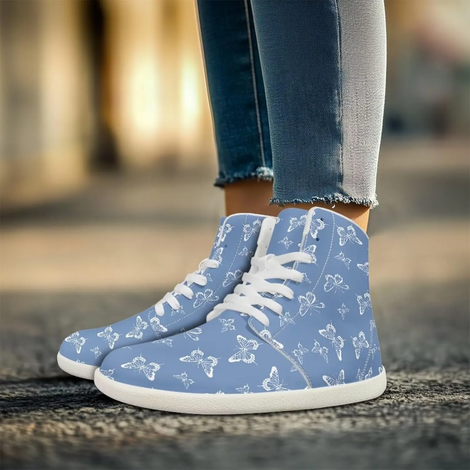 Women's Barefoot Cozy Wide Toe Box High Top Athletic Workout Tennis Shoes Non-Slip Sport Zero Drop Beginners Walking Barefoot Shoes for Ladies US 6-13.5