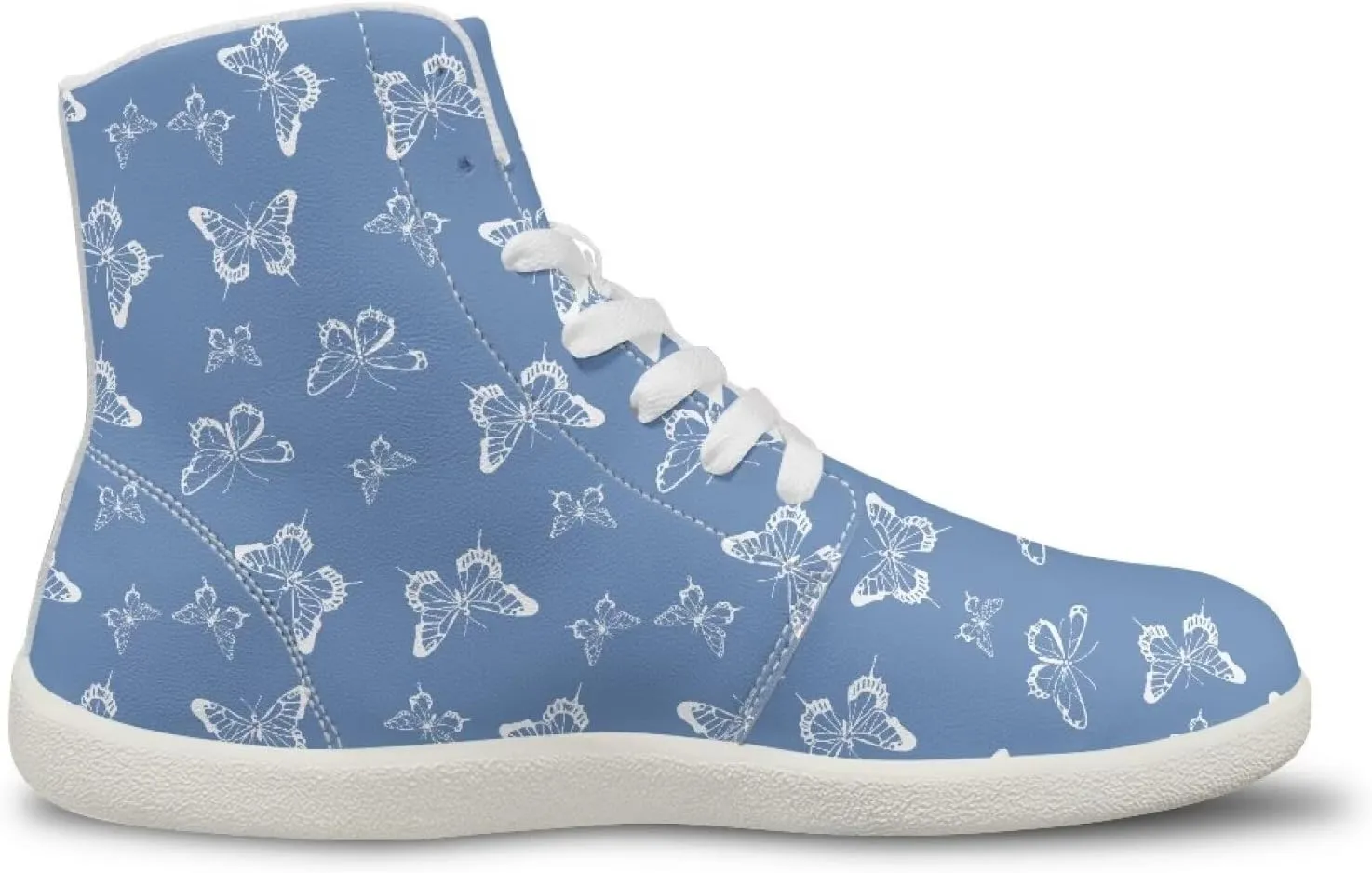 Women's Barefoot Cozy Wide Toe Box High Top Athletic Workout Tennis Shoes Non-Slip Sport Zero Drop Beginners Walking Barefoot Shoes for Ladies US 6-13.5