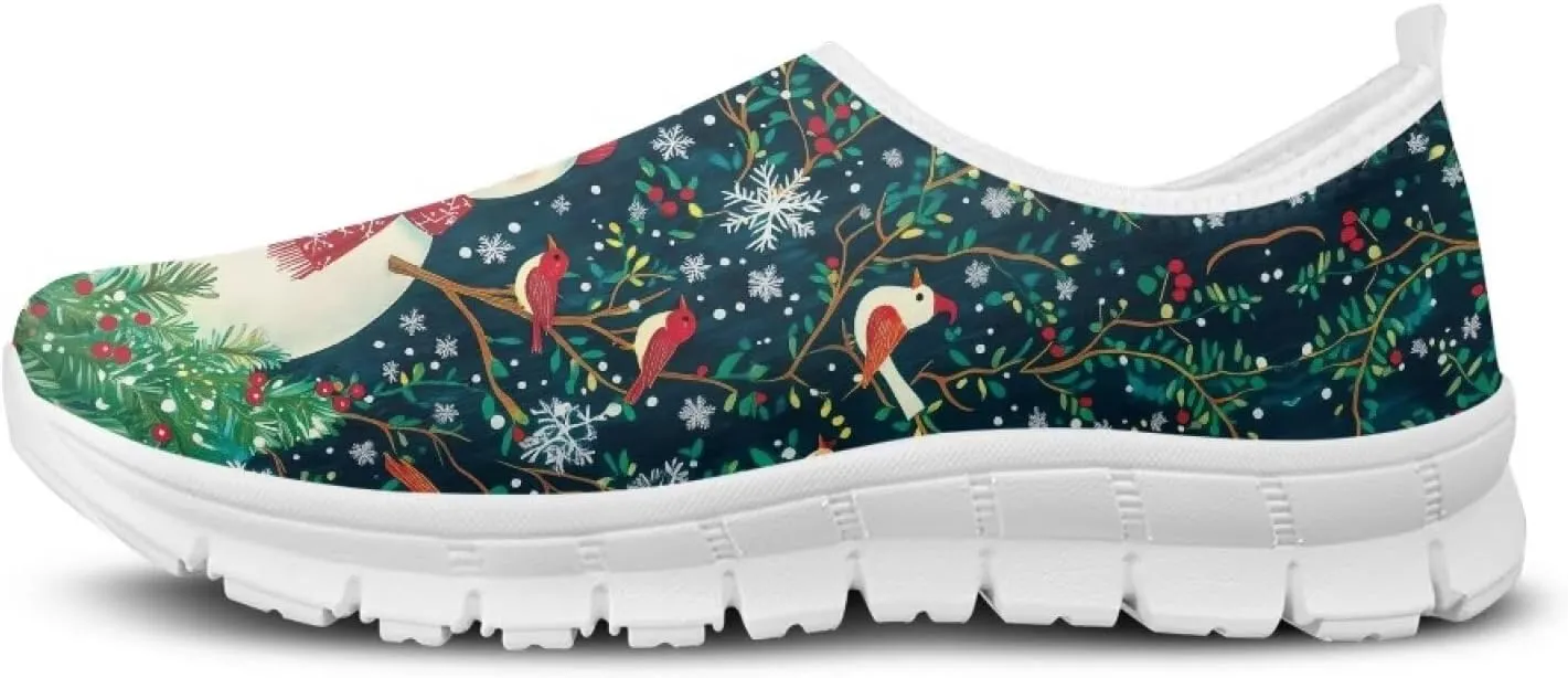 Women's Christmas Sneaker Casual Low Top Cozy Shoes Slip On Lightweight Anti-Skid Workout Walking Sneaker for Women US 5.5-11.5
