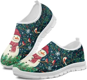 Women's Christmas Sneaker Casual Low Top Cozy Shoes Slip On Lightweight Anti-Skid Workout Walking Sneaker for Women US 5.5-11.5