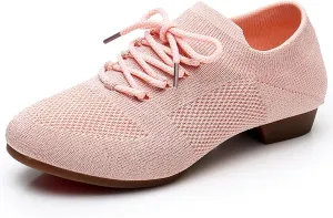 Women's Dance Shoes Closed Toe Lace-up Split-Sole Standard Practice Social Salsa Ballroom Latin Jazz Beginner Teaching Dance Shoes