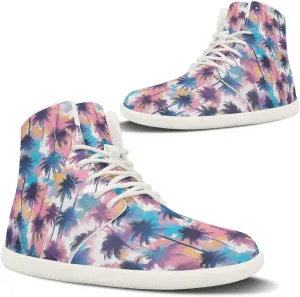 Women's High Top Zero Drop Sole | Wide Width Fashion Sneaker Fashion Non-Slip Workout Running Waterproof Barefoot Shoes US 6-13.5