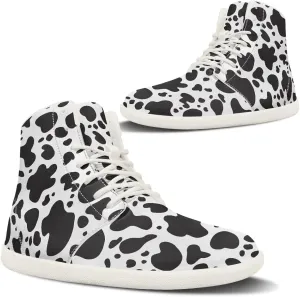 Women's High Top Zero Drop Sole | Wide Width Fashion Sneaker Fashion Non-Slip Workout Running Waterproof Barefoot Shoes US 6-13.5