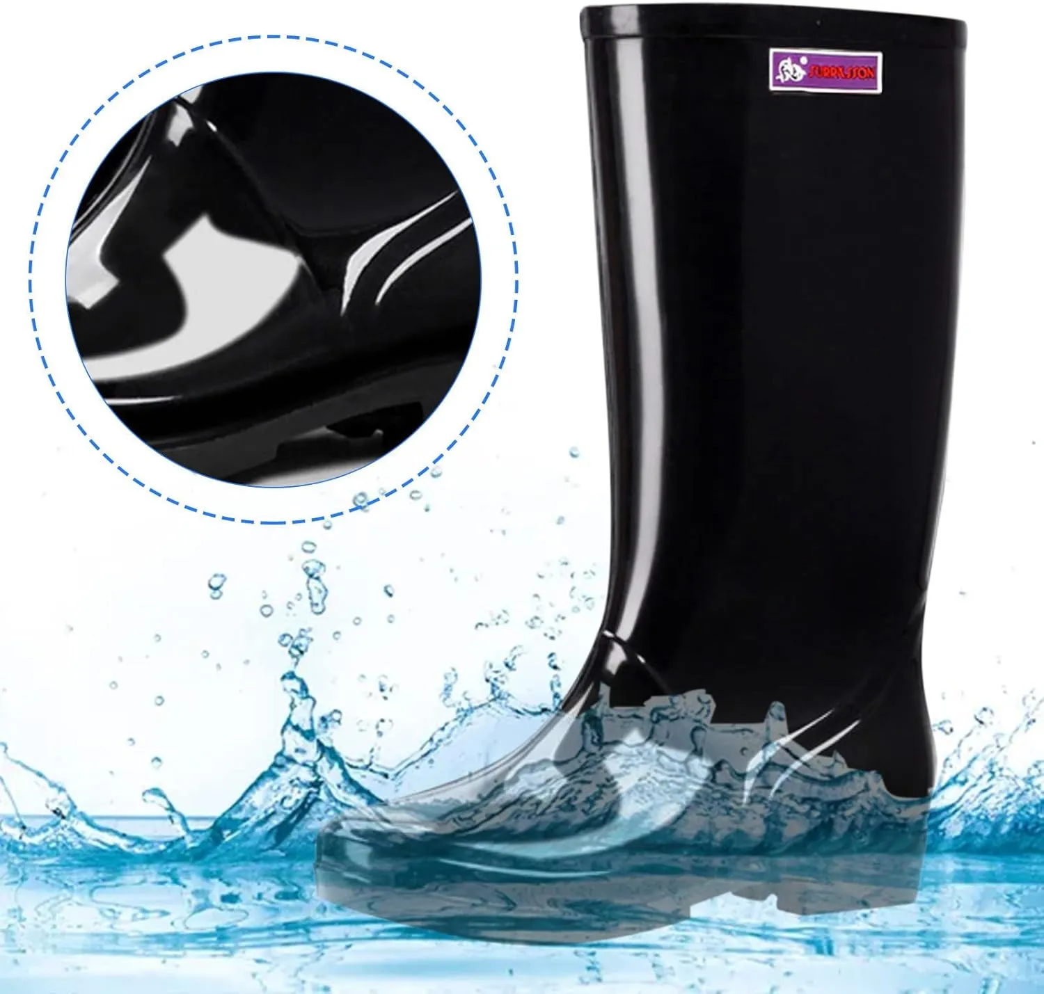 Women's Rain Boots Waterproof Mid Calf Garden Boots for Women Outdoor Work Boot for Hunting Gardening Farming Shoes