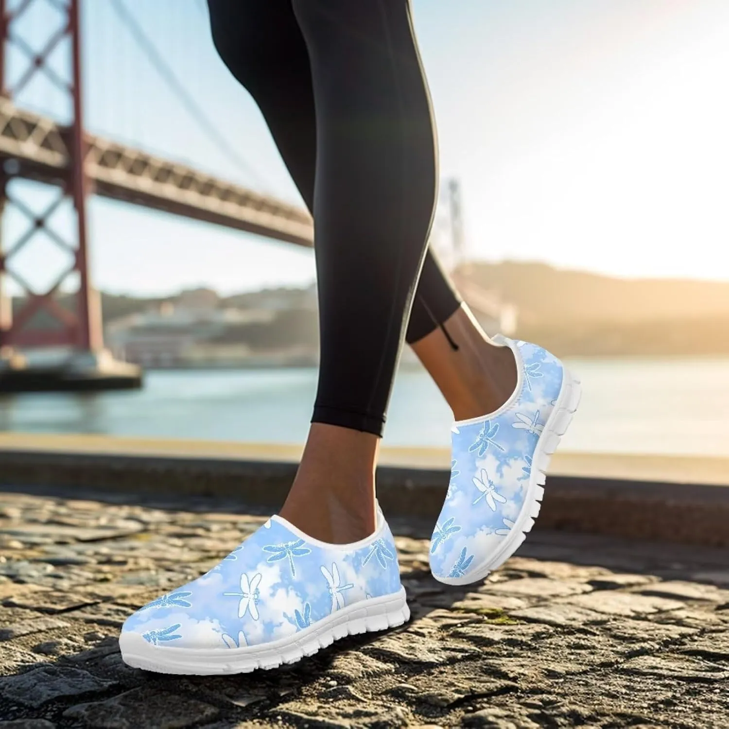Women's Sneakers Casual Low-Top Slip-On Sport Sneakers Breathable Outdoor Comfortable Lightweight Walking Shoes for Teen Girls US 5.5-11.5