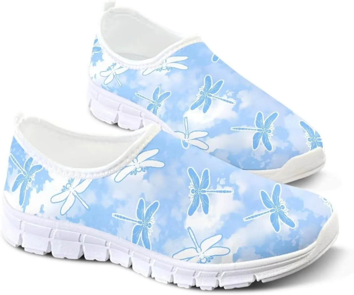 Women's Sneakers Casual Low-Top Slip-On Sport Sneakers Breathable Outdoor Comfortable Lightweight Walking Shoes for Teen Girls US 5.5-11.5