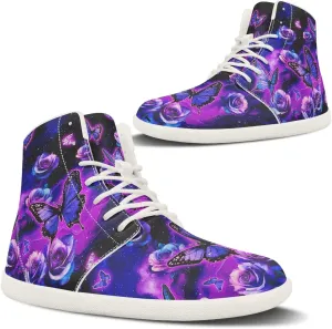 Women's Wide Toe Barefoot Shoes High Top Zero Drop Running Shoes Lightweight Sport Training Shoes Waterproof Anti-Skid Workout Sneaker US 6-11.5