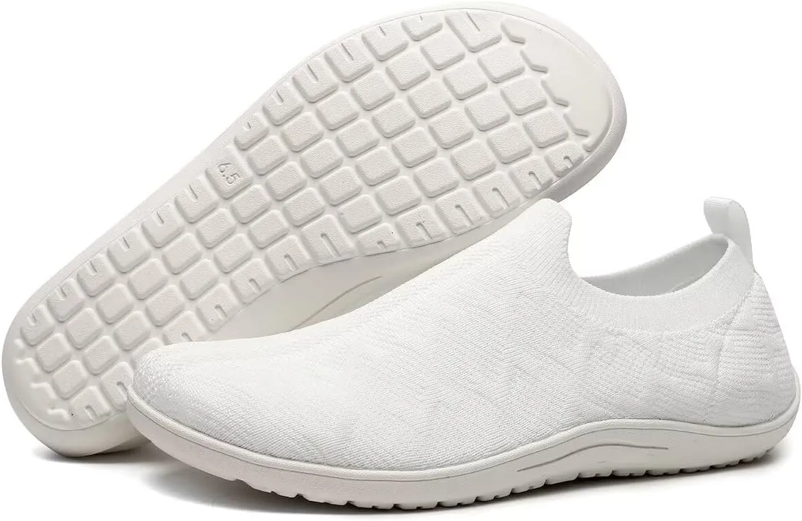 Women's Wide Toe Minimalist Barefoot Walking Slip-on Shoes Casual Sneakers Tennis Gym Athletic Flats Shoes