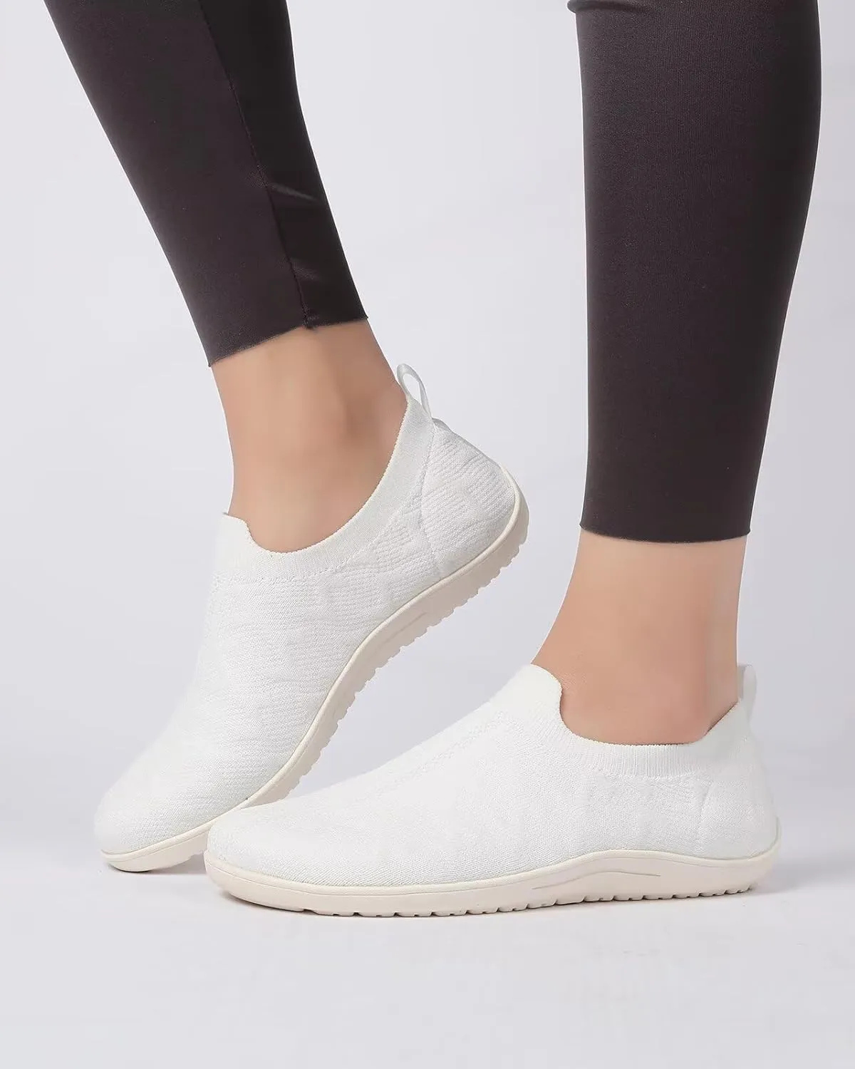 Women's Wide Toe Minimalist Barefoot Walking Slip-on Shoes Casual Sneakers Tennis Gym Athletic Flats Shoes