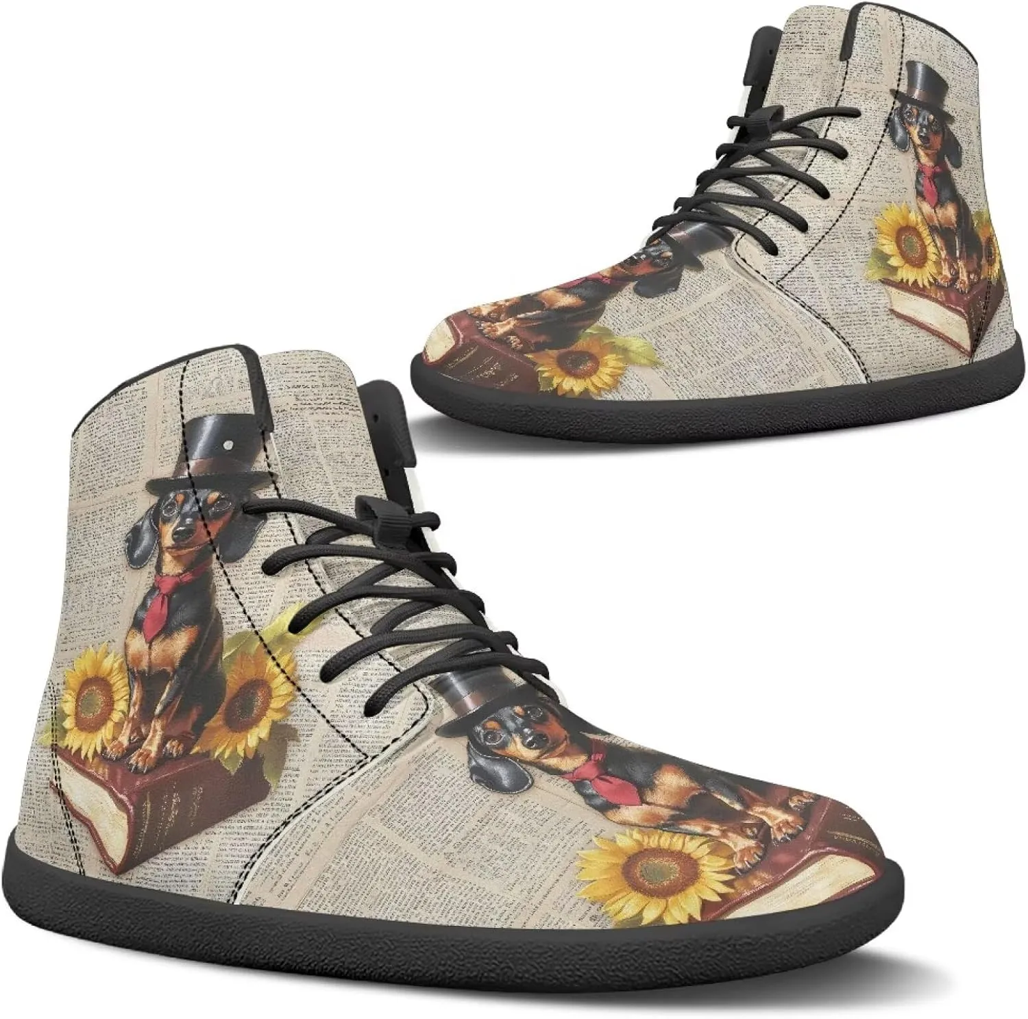 Womens Zero Drop Barefoot Sneakers Wide Toe Box Fashion Comfort Hiking Training Workout Sneakers High Top Athletic Running Beginners Shoes US 6-11.5