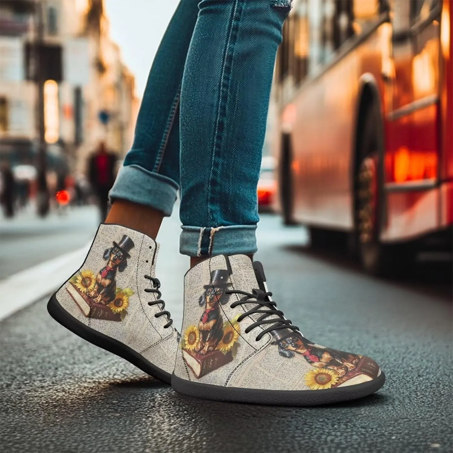 Womens Zero Drop Barefoot Sneakers Wide Toe Box Fashion Comfort Hiking Training Workout Sneakers High Top Athletic Running Beginners Shoes US 6-11.5