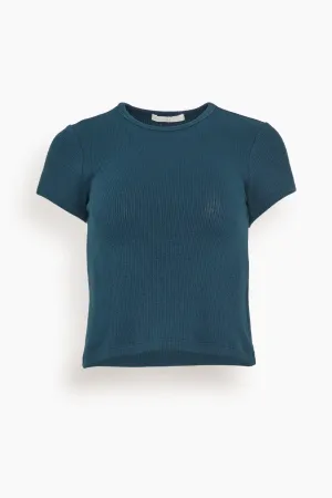 Yael Cropped Crew Neck Baby Tee in Compass