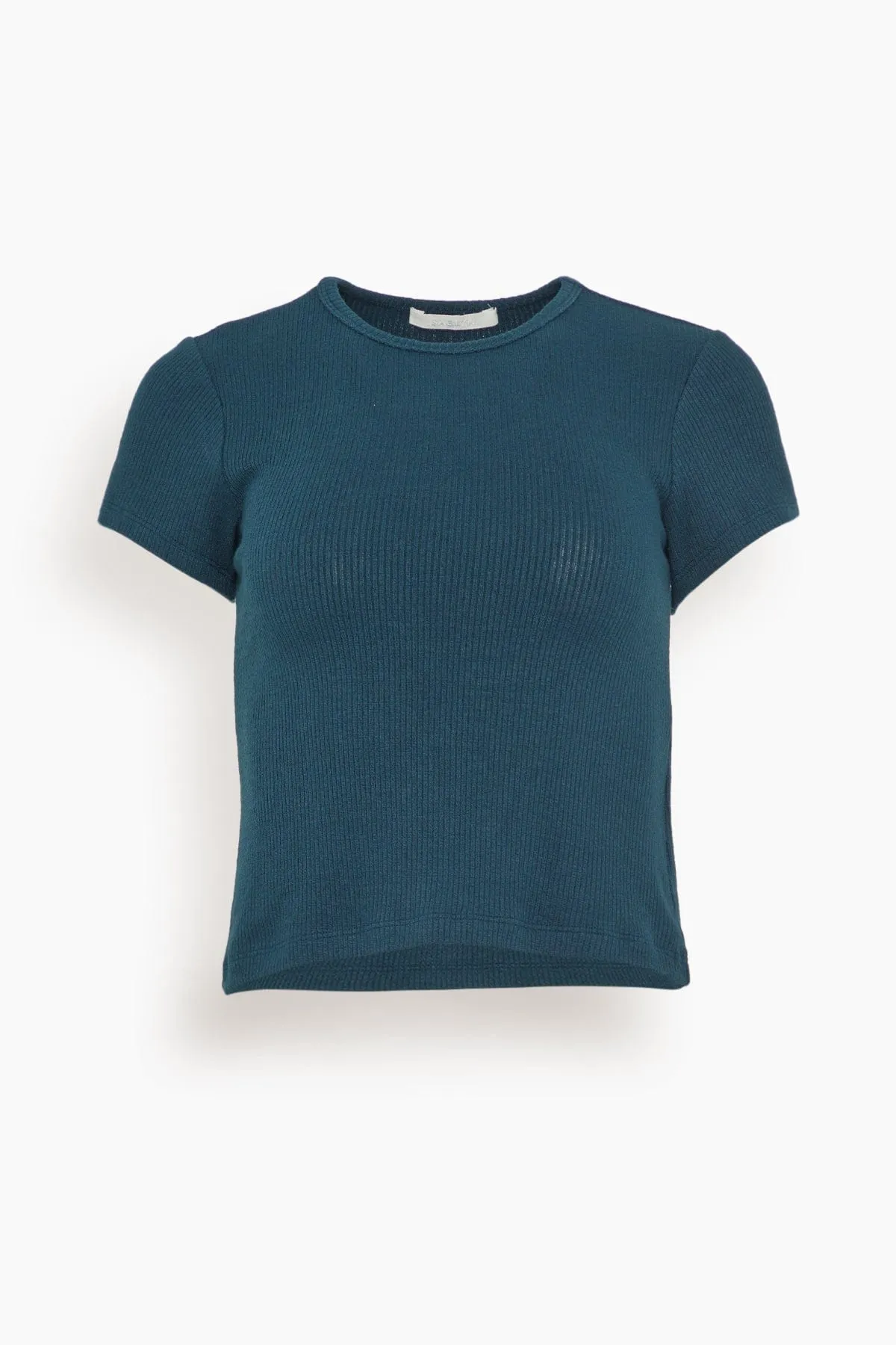 Yael Cropped Crew Neck Baby Tee in Compass