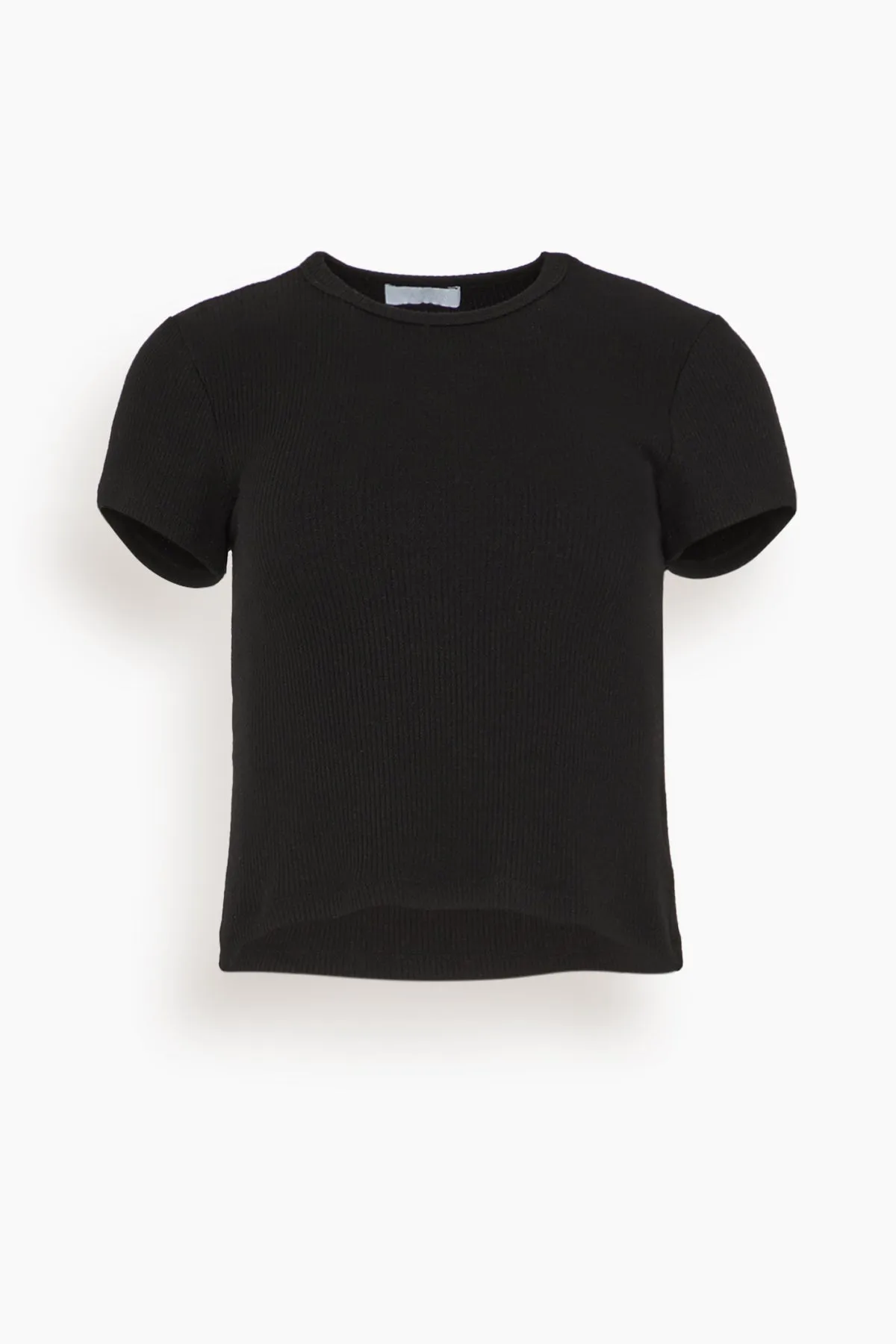 Yael Cropped Crewneck Baby Tee in Black
