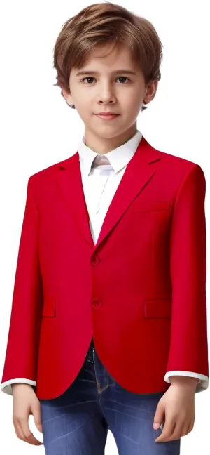 Yanlu Boys Suits Blazer Burgundy Slim Fit Boy Suit Coat