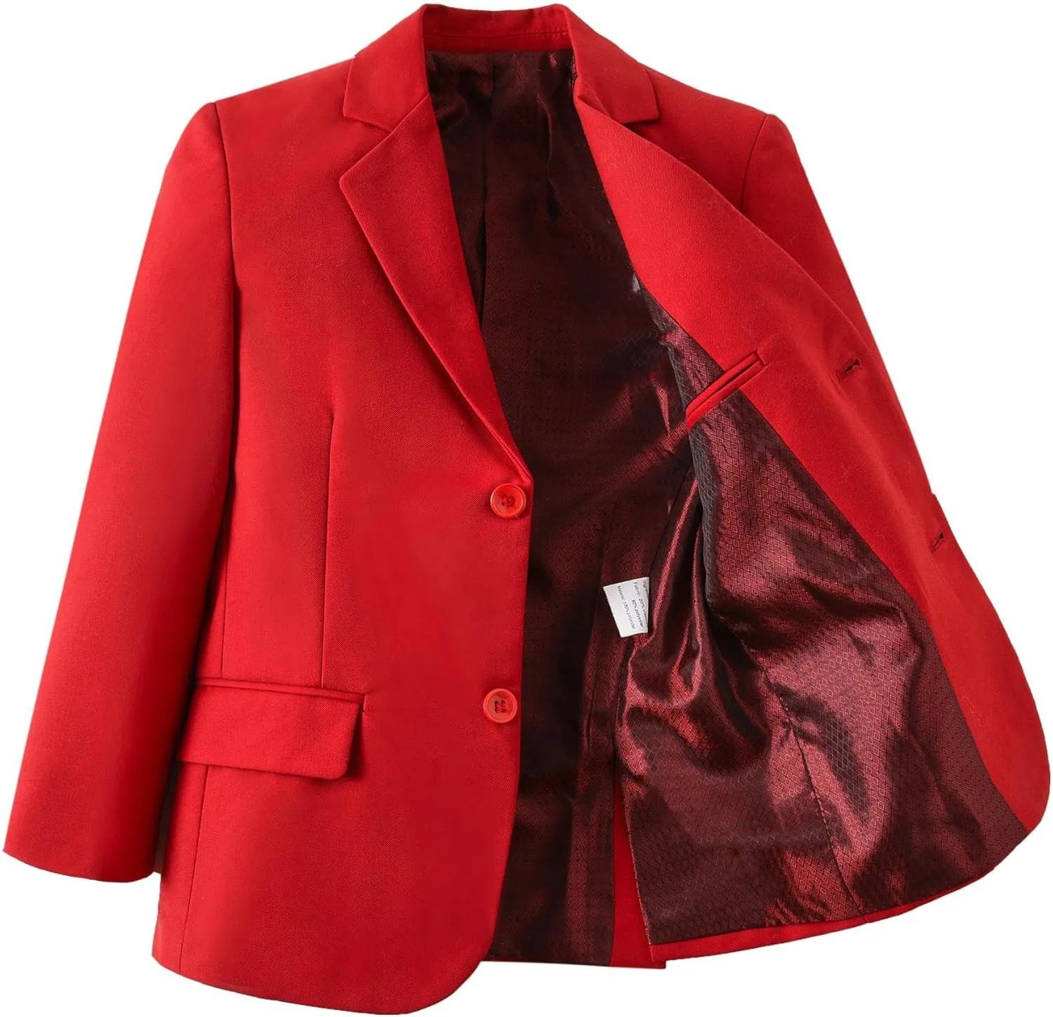 Yanlu Boys Suits Blazer Burgundy Slim Fit Boy Suit Coat