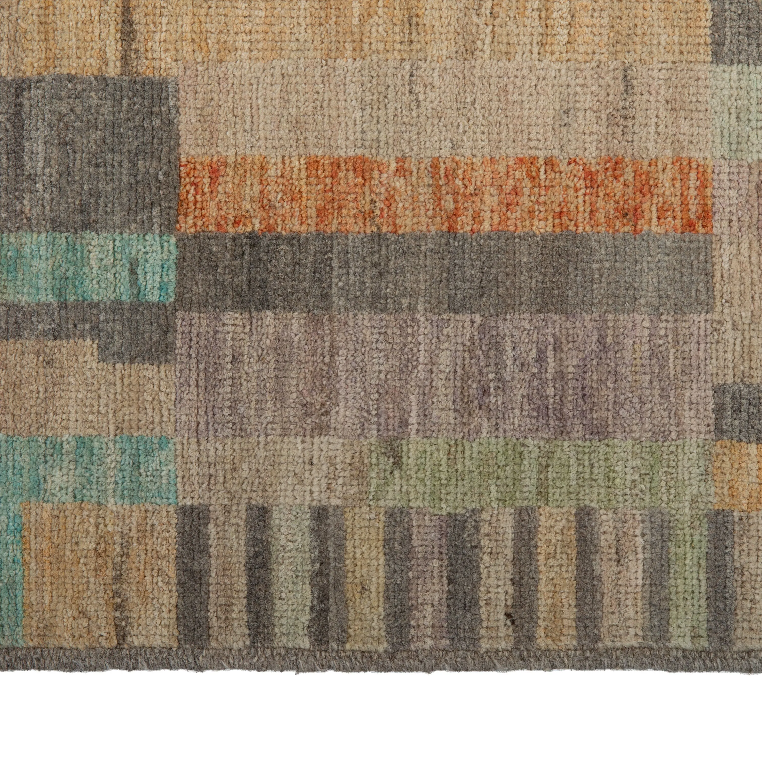 Zameen Geometric Transitional Wool Rug - 4'2" x 5'11"